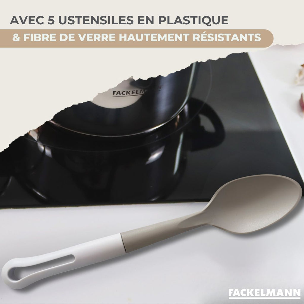 Batterie De Cuisine Avec 4 Poêles Et 3 Casseroles Avec 5 Ustensiles De Cuisine Sans Pfas Fackelmann Brandao Vario - Noir/Vert