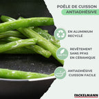 Poêle Aluminium Revêtement Céramique Antiadhésif Sans Pfas Fackelmann Brandao - Noir/Vert