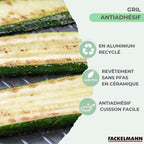 Gril Aluminium Revêtement Céramique Antiadhésif Sans Pfas Fackelmann Brandao - Noir/Vert