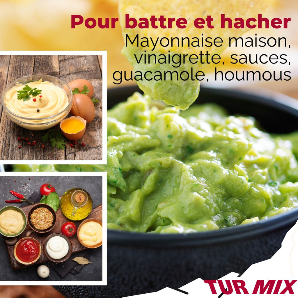 Ensemble Mixeur Plongeant Sans Fil Turmix - Blanc/Inox