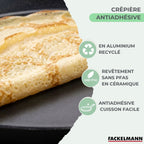 Set Chandeleur Crêpière Et 3 Ustensiles Fackelmann Brandao - Noir/Vert