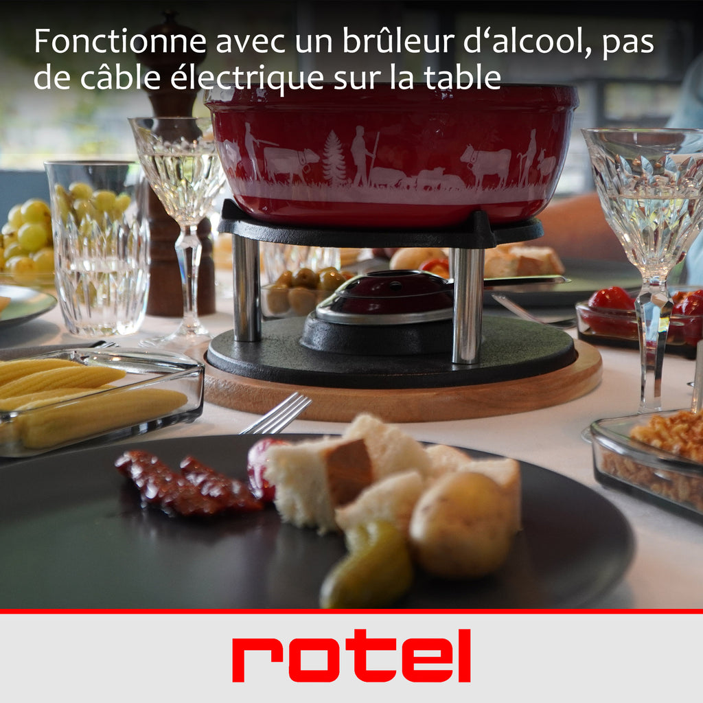 Service À Fondue Au Fromage Pour 6 Personnes Rotel Swiss Tradition - Rouge