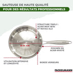 Saltapasta In Acciaio Inox 18/10 Triplo Strato Fackelmann Vita3 - Inox