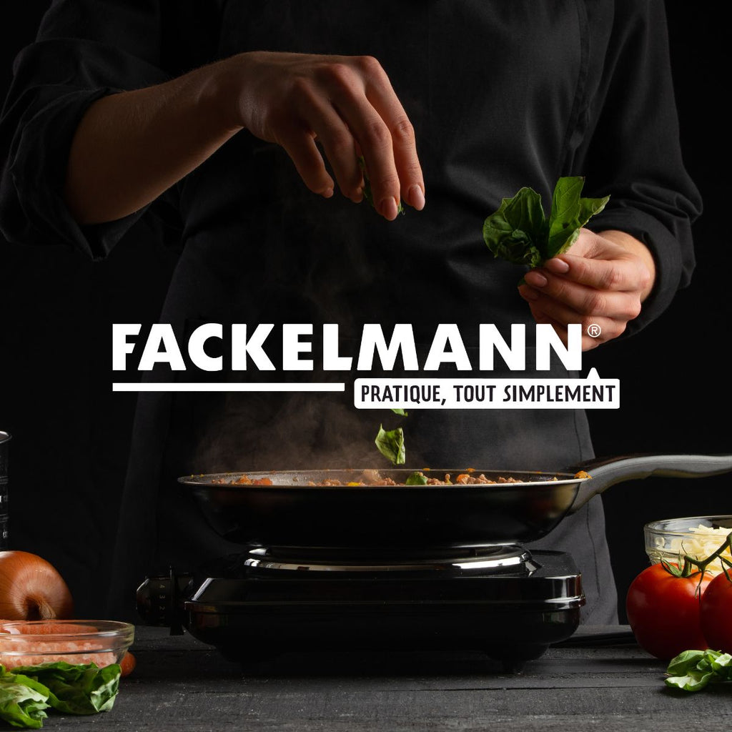 Couvercle De Cuisson Adaptable En Verre Et Silicone Fackelmann - Transparent/Noir