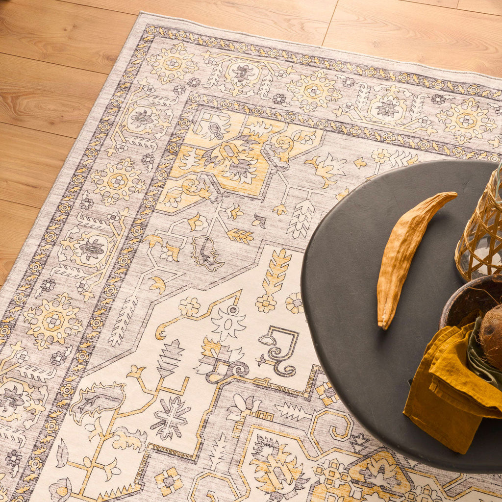 Ottoman - Tapis D'Intérieur - Polyester - Jaune