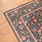 Ottoman - Tapis D'Intérieur - Polyester - Noir