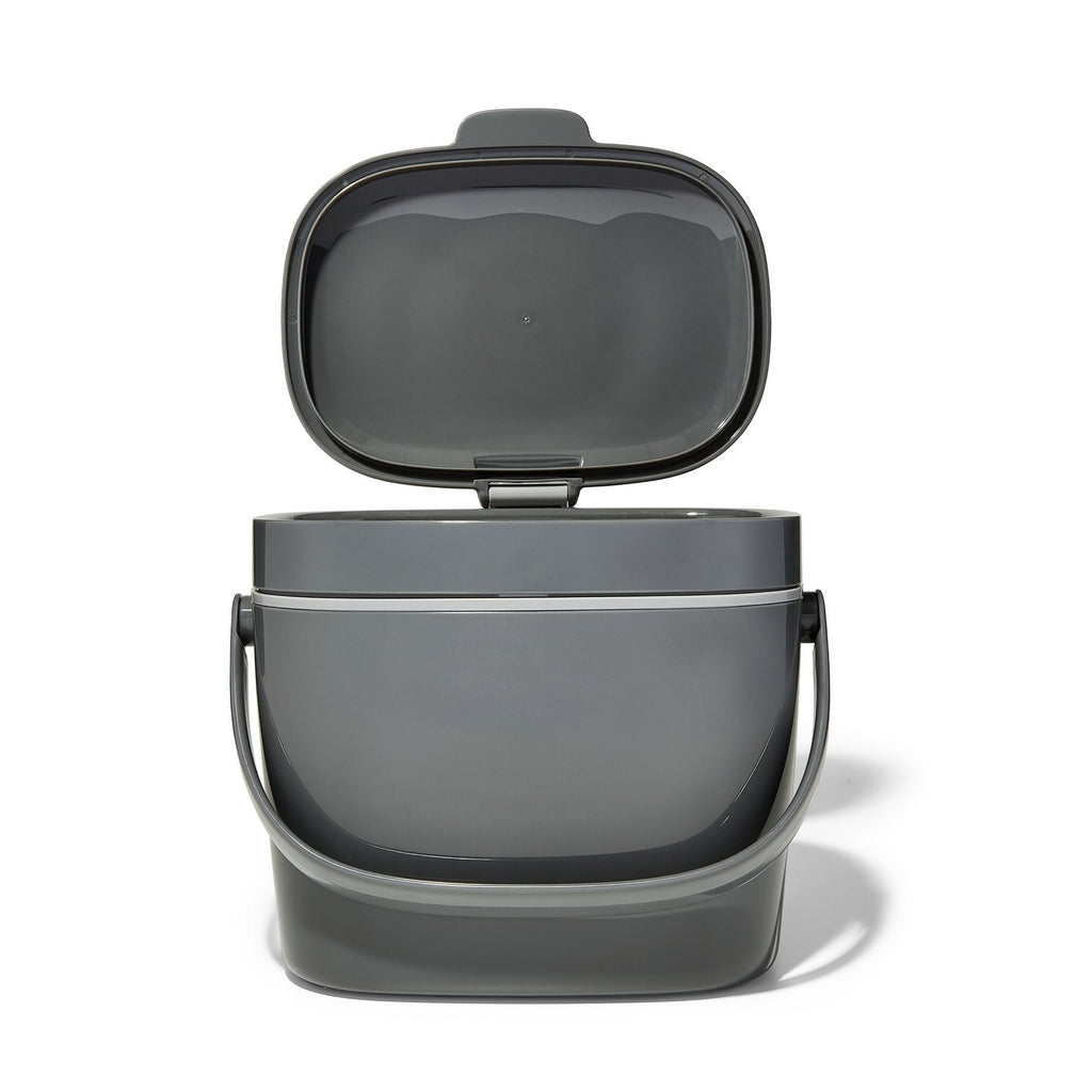 Gray Kitchen Compost Bin 6.6 L