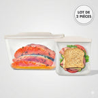 Lote: 1 Bolsa de Almacenamiento de Silicona 828Ml + 1 Bolsa de Almacenamiento de Silicona