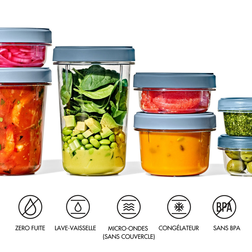 Lote: 4 Cajas de Almacenamiento Twist & Stack (2X 550Ml + 2X 350 Ml)