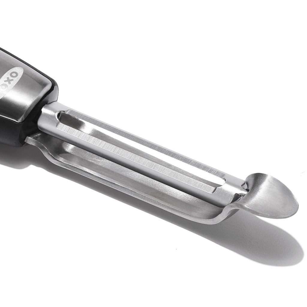 Lot : 1 Éplucheur Oscillant Inox + 1 Coupe-Pomme