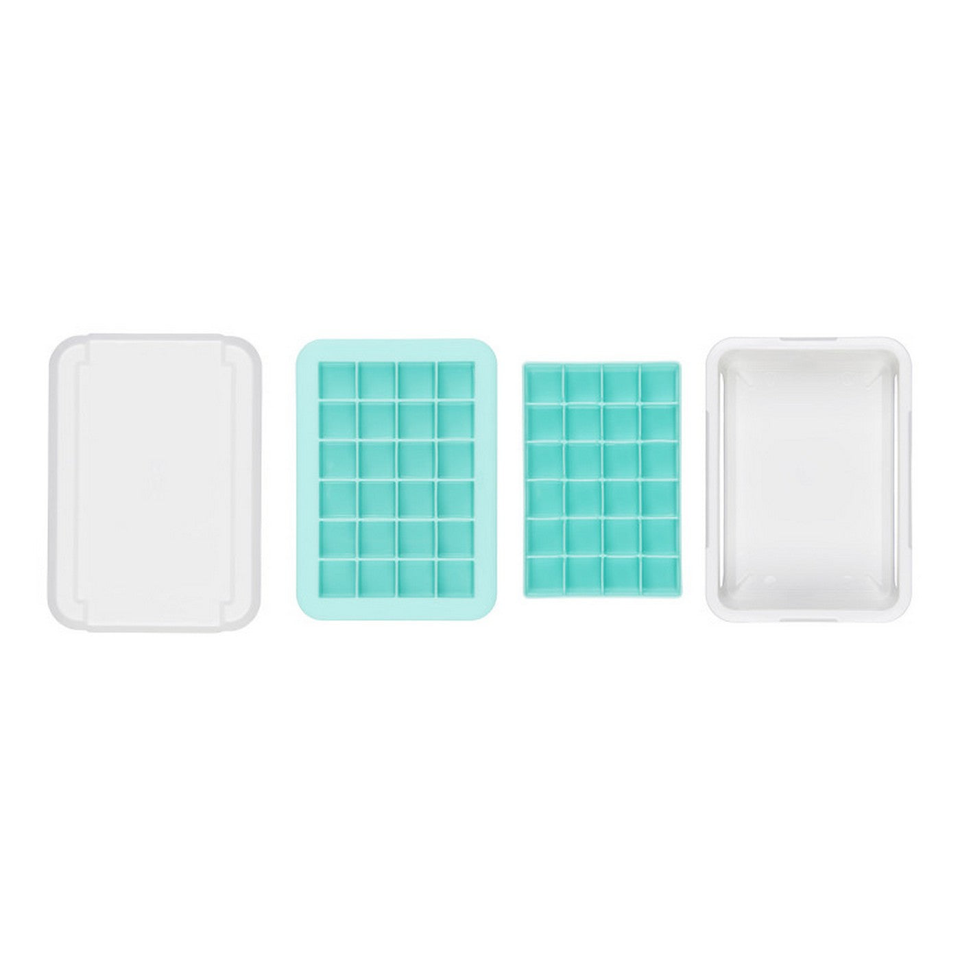 Lot : 2 Bacs À Petits Glaçons En Silicone Avec Couvercle