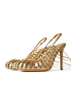 Gigi Court Shoes - Gold
