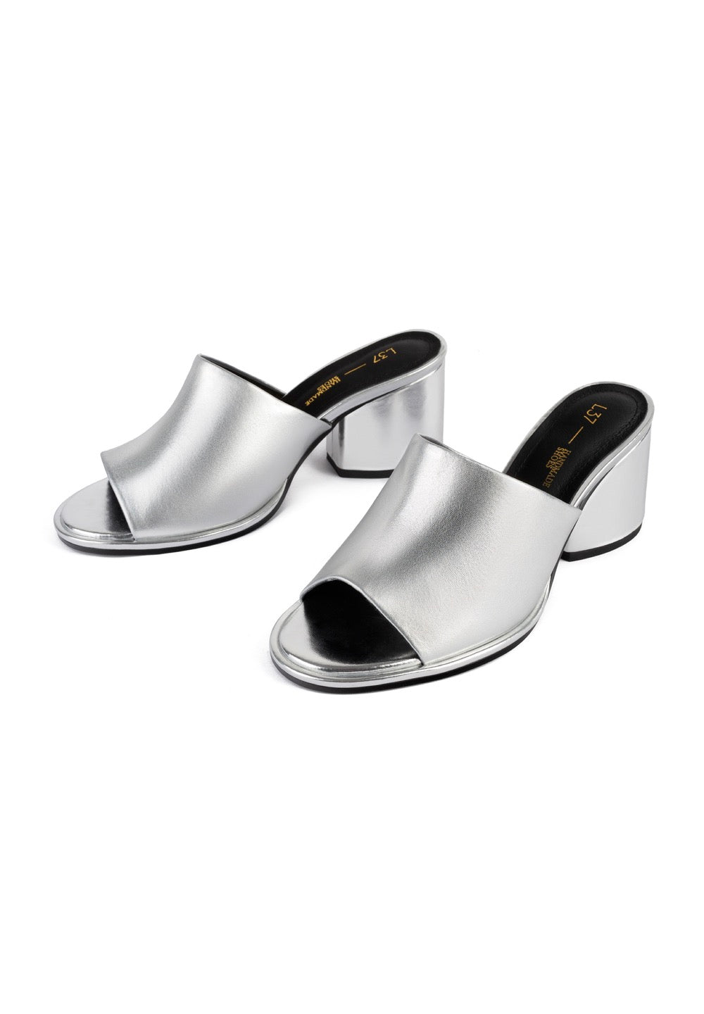 Zuecos con Tacón Just Cool - Plata