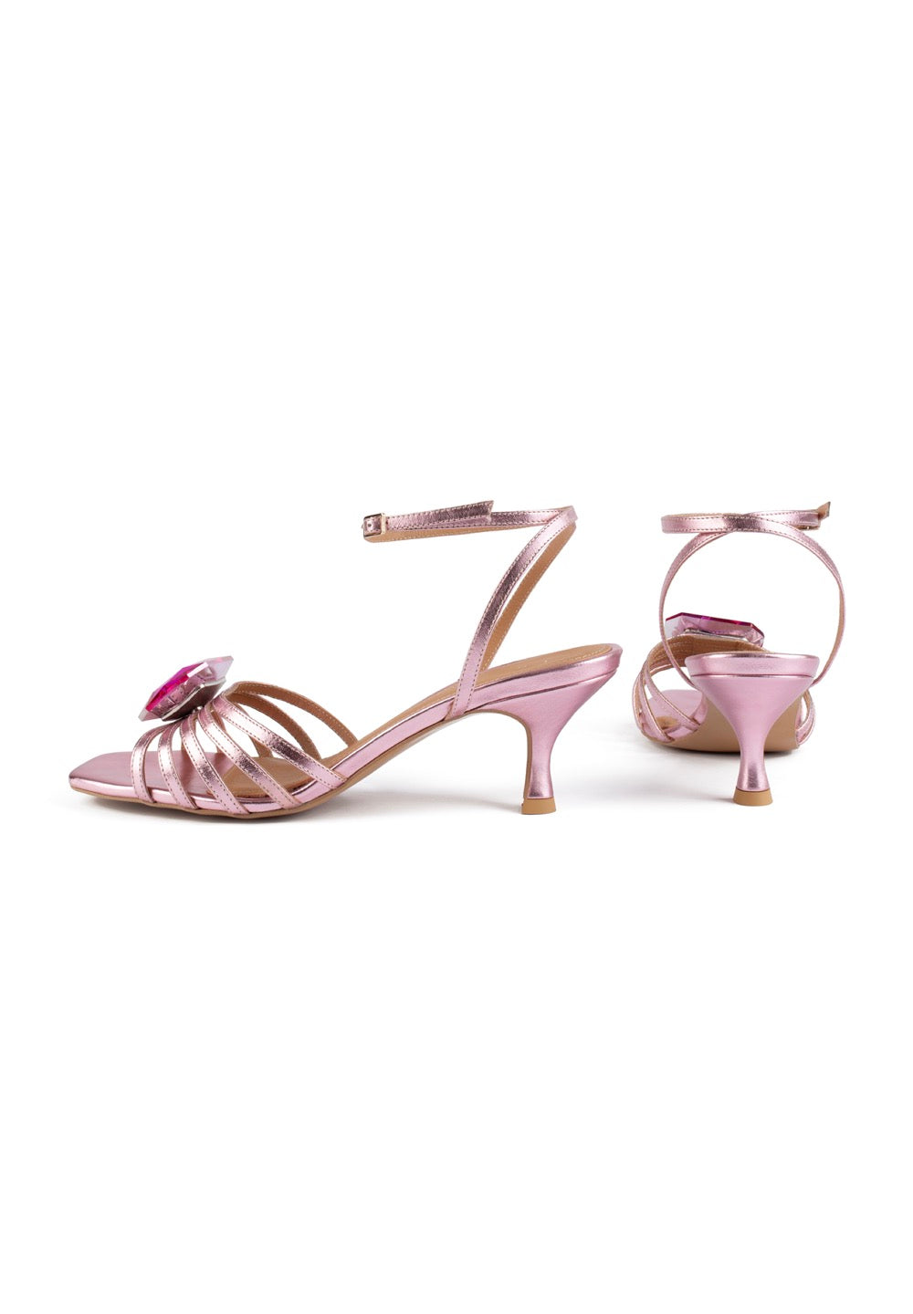 Sandali con tacco Sweet Candy - Rosa