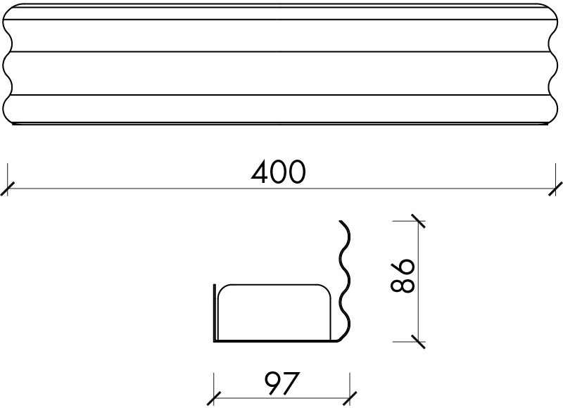 Obli Shower Shelf - Stainless Steel