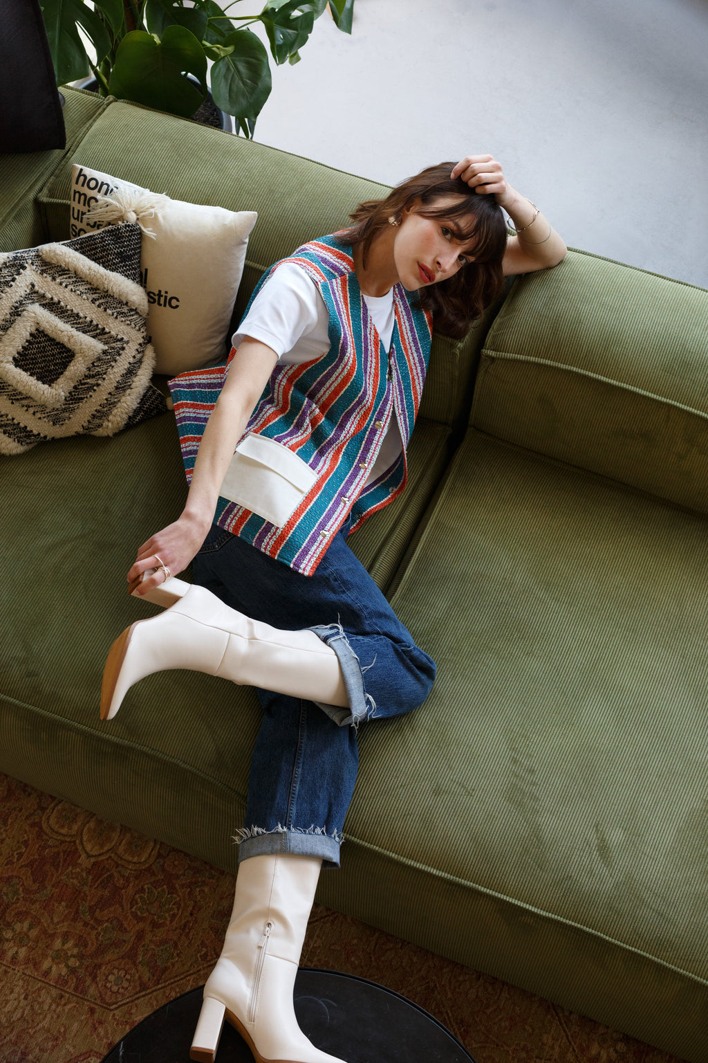 Chaleco De Tweed Unisex - Oliver