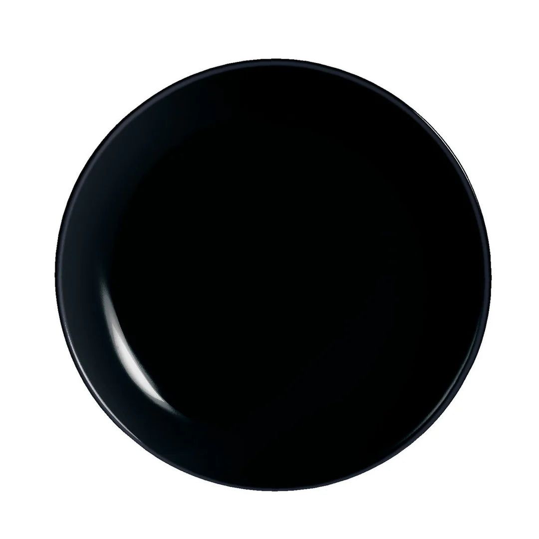 Diwali - 6 Dessert Plates - Extra-Resistant Opal Glass - Black - 19cm - Luminarc