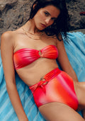 Amber Bandeau Bikini Top - Print