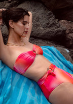 Amber Bandeau Bikini Top - Print