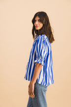 Blusa Coline Líneas Azules