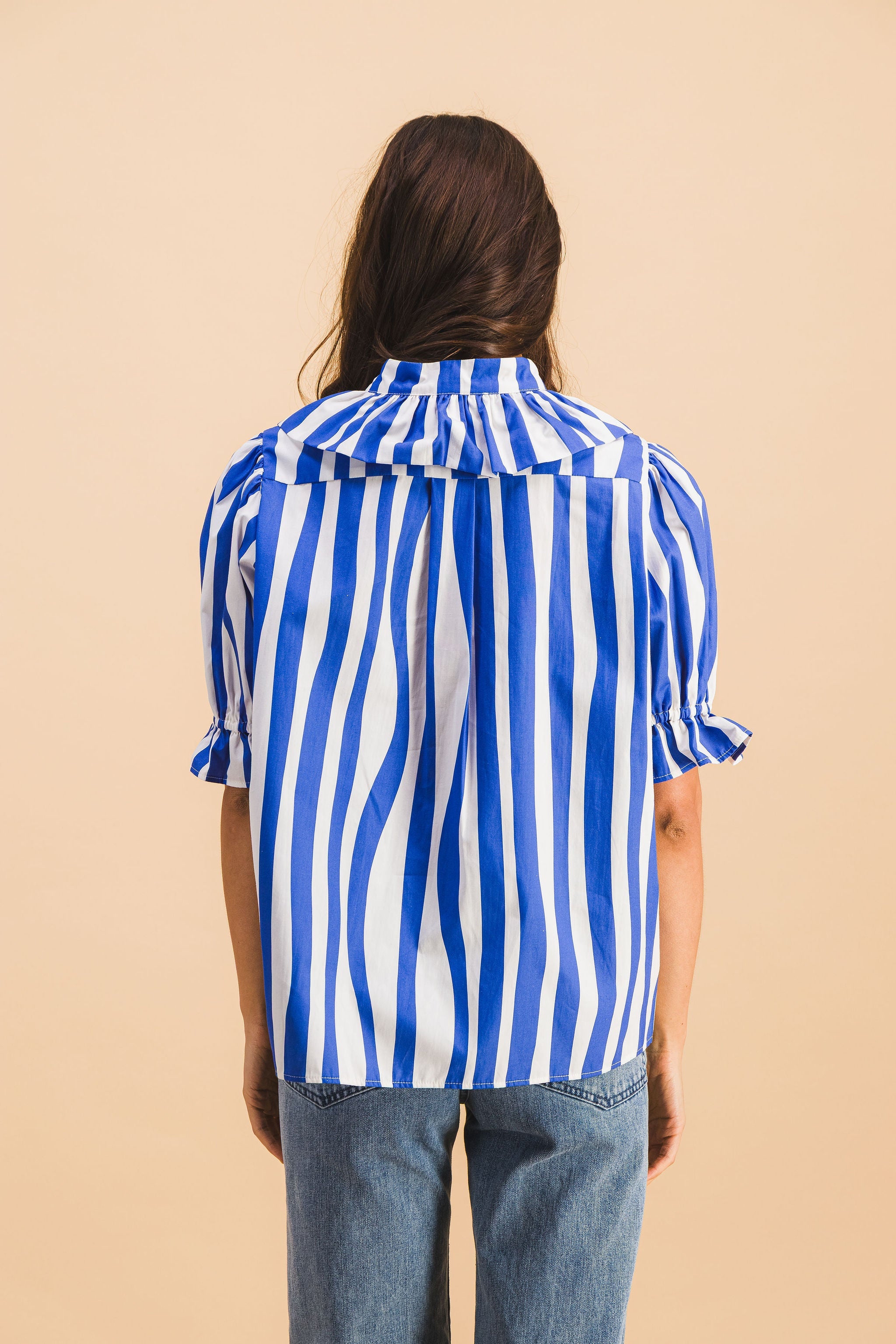 Blusa Coline Líneas Azules