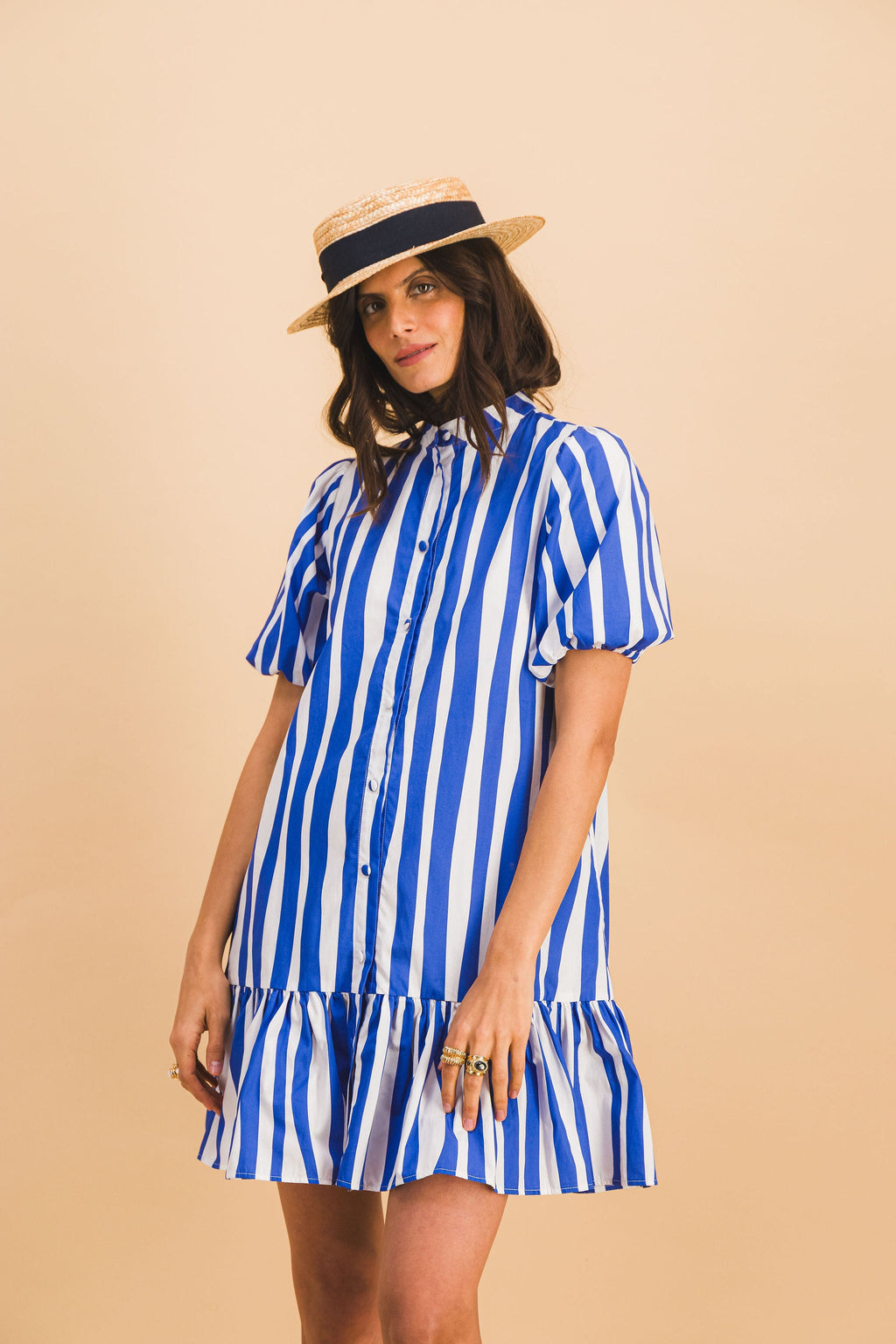Clementine Blue Lines Dress