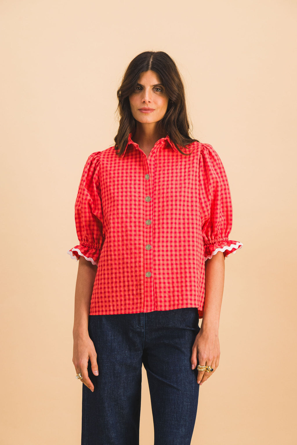 Camisa Jim a cuadros rojos