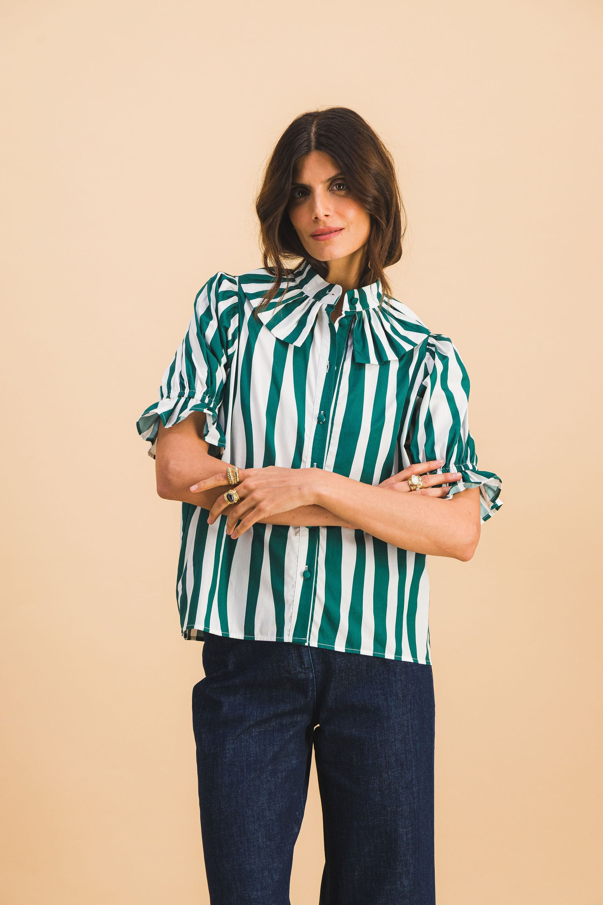 Chemise Coline Green Lines