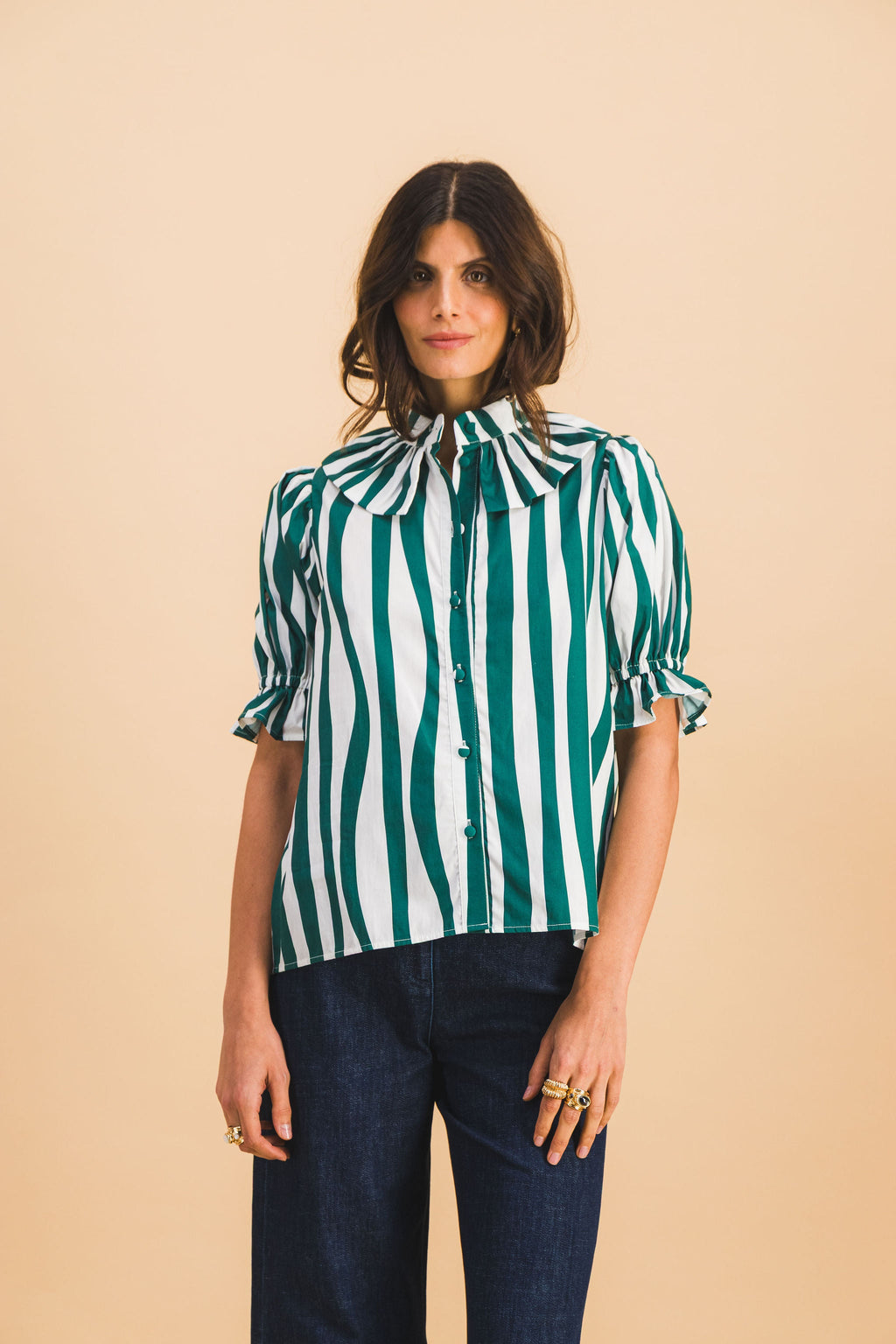 Chemise Coline Green Lines