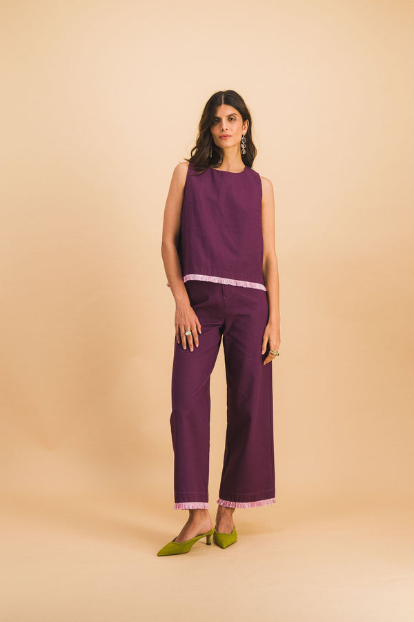 Pantalones Georgia Borgoña