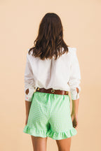 Dario Green Check Shorts