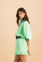 Dario Green Check Shorts