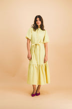 Robe Clemence Carreaux Jaune