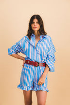 Dario Stripes Blue And Pink Shorts