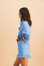 Dario Stripes Blue And Pink Shorts