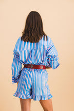 Dario Stripes Blue And Pink Shorts