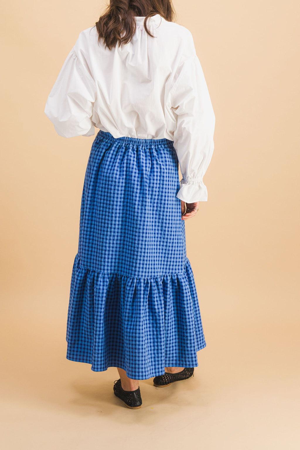 Clem Blue Check Skirt