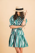 Vestido Chloebe Líneas Verdes