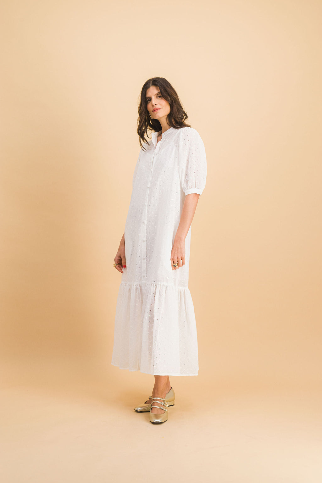 Vestido Clemence De Algodón Bordado X Donatelle Godart