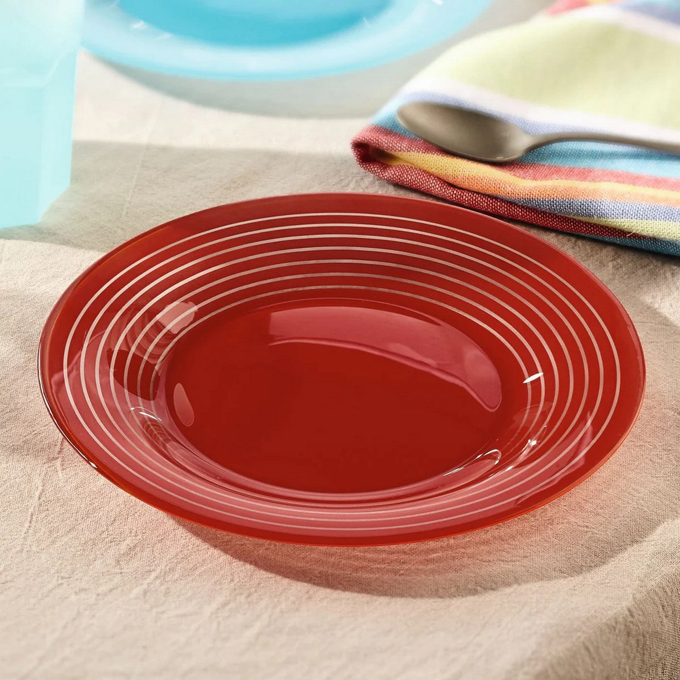 Factory - 6 Dessert Plates - Red - 19.5cm - Luminarc