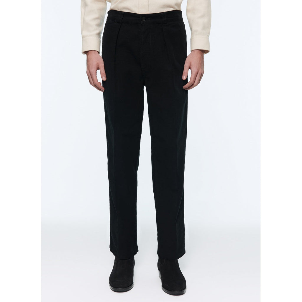 Fursac - Chino En Moleskine De Coton - Noir - Homme