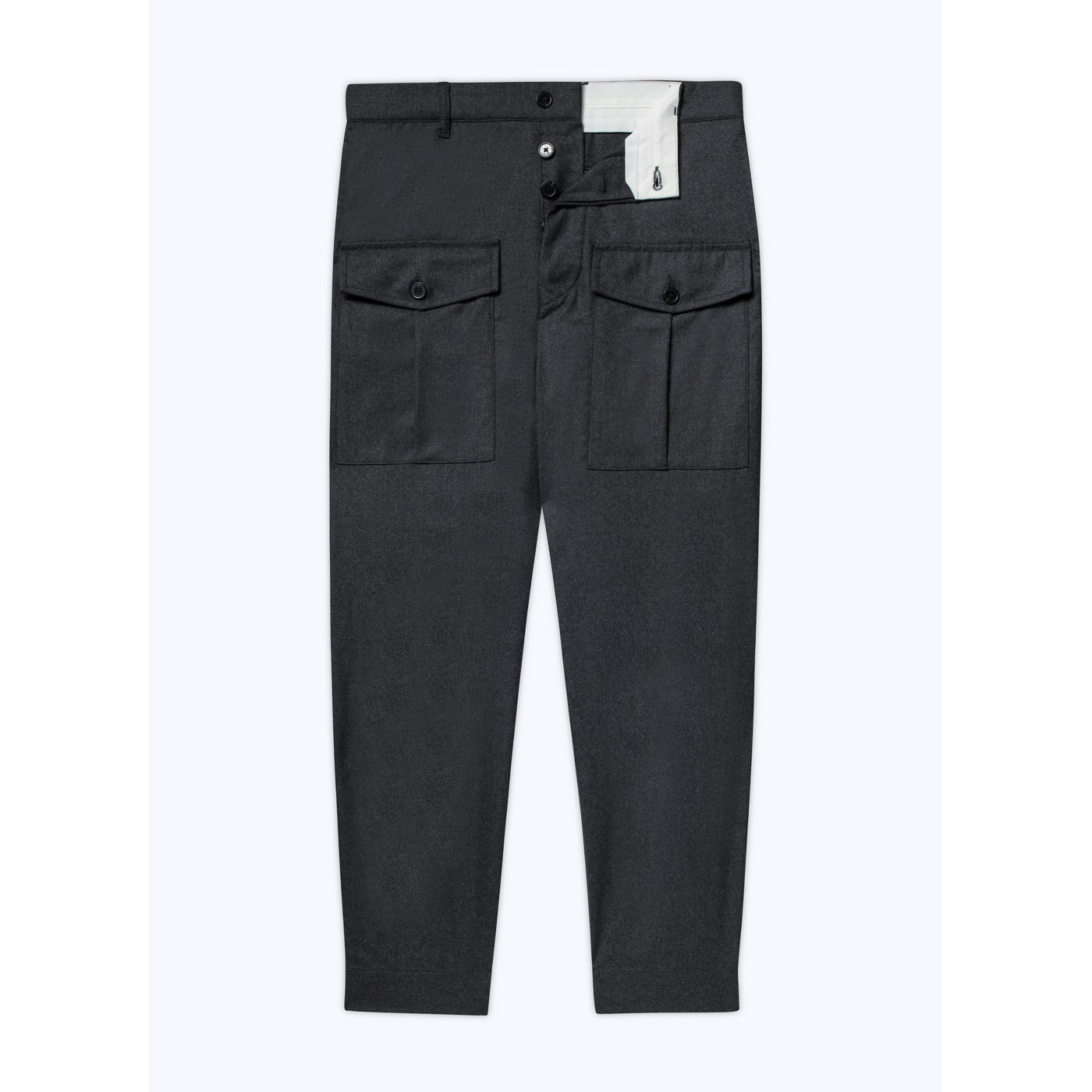 Fursac - Cargo En Flanelle De Laine - Acier - Homme