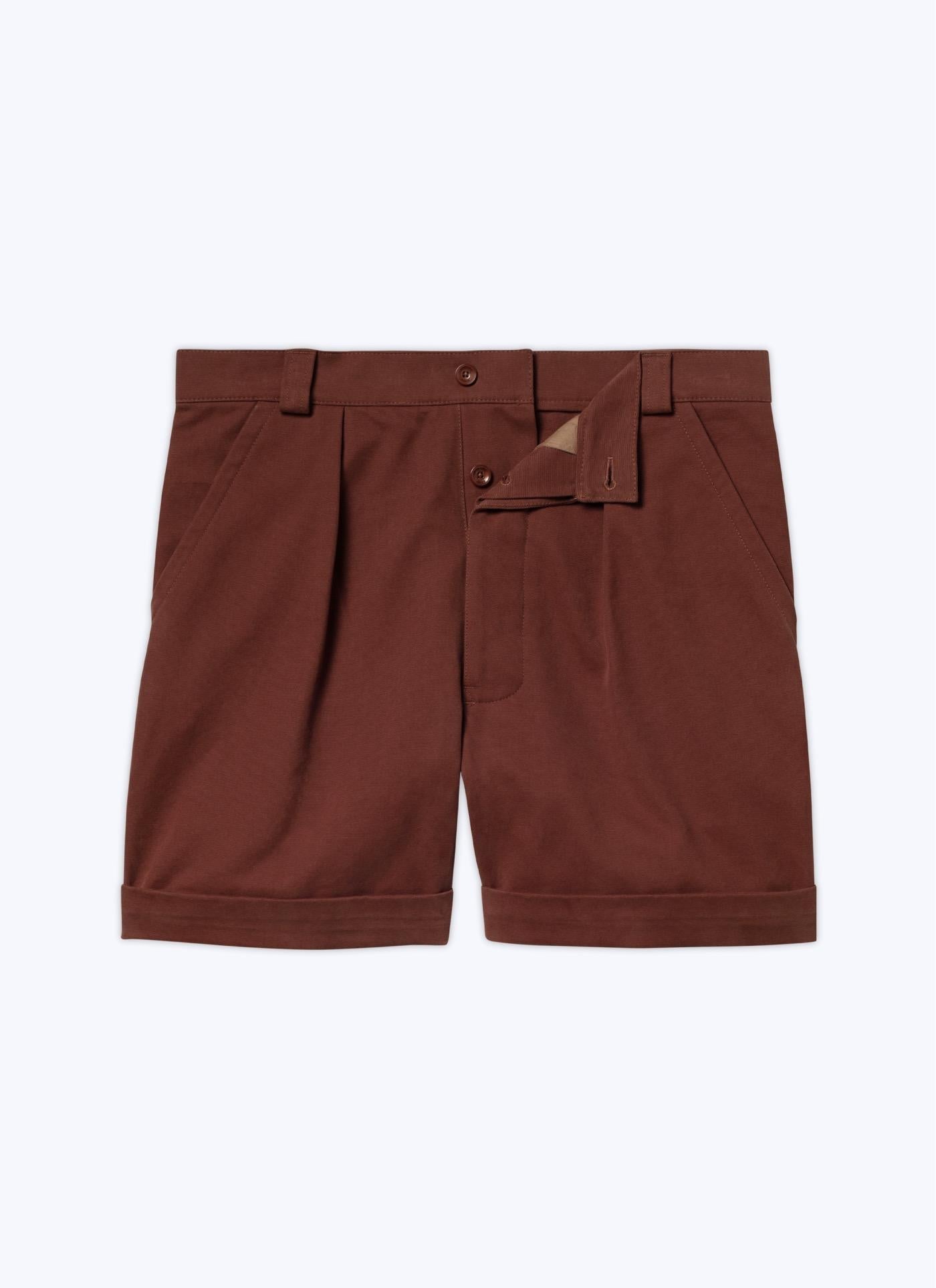 Fursac - Cotton Canvas Bermuda Shorts - Brown - Men