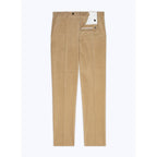 Fursac - Pantalon Ajusté En Velours - Beige