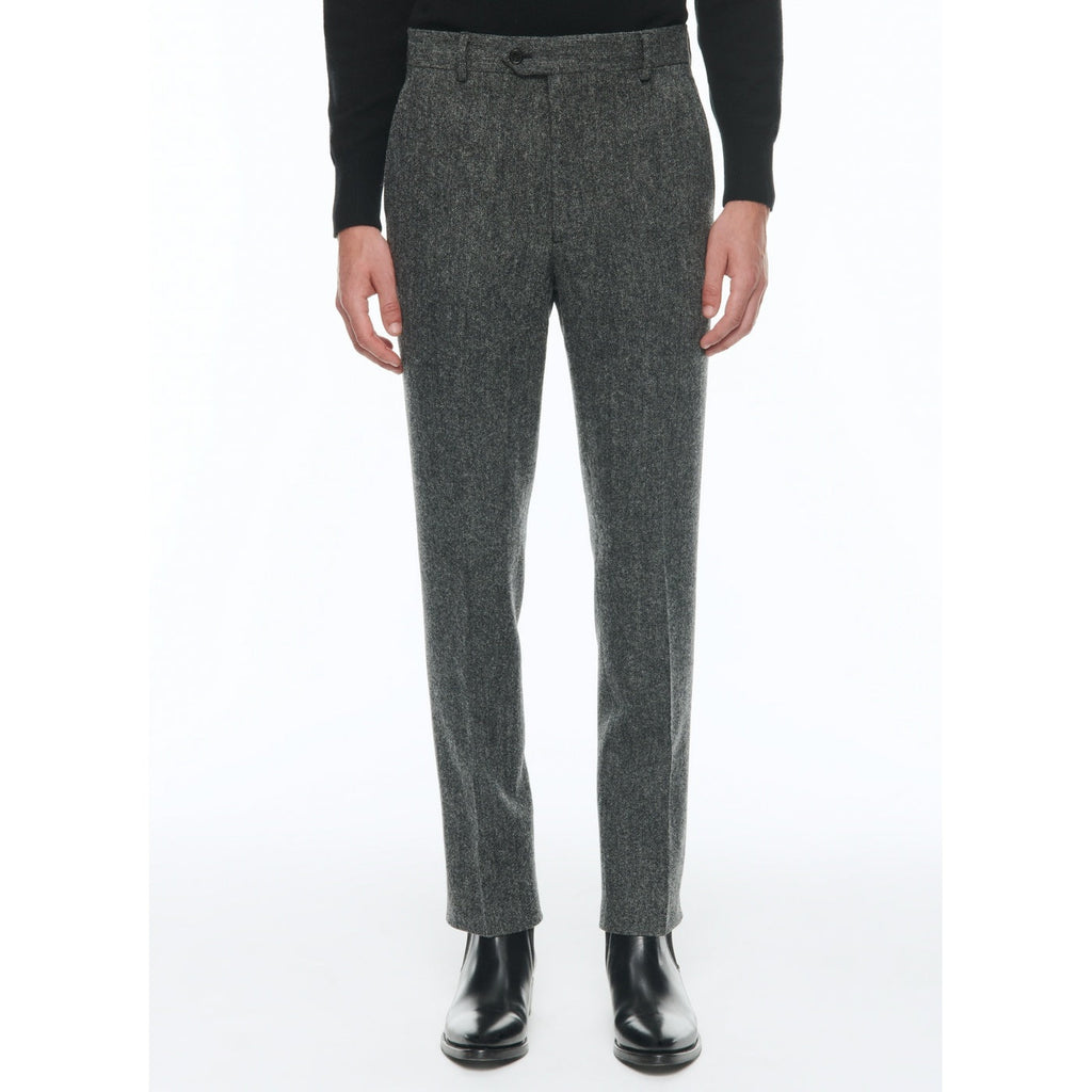 Fursac - Pantalon Ajusté En Tweed De Laine Vierge - Gris