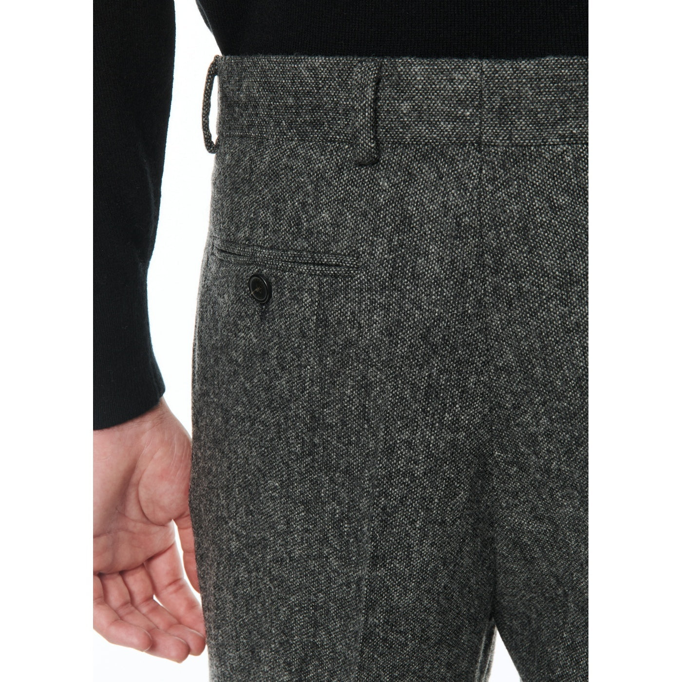 Fursac - Pantalon Ajusté En Tweed De Laine Vierge - Gris