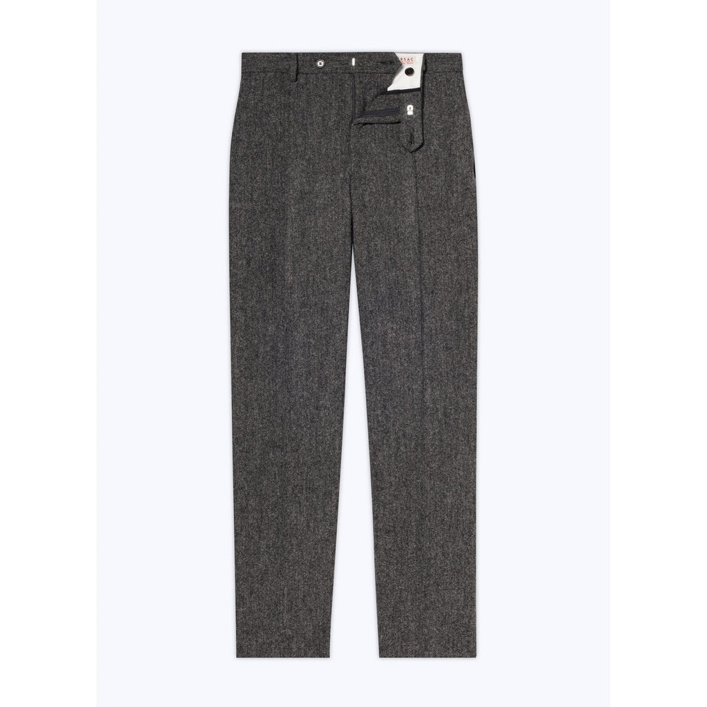 Fursac - Pantalon Ajusté En Tweed De Laine Vierge - Gris