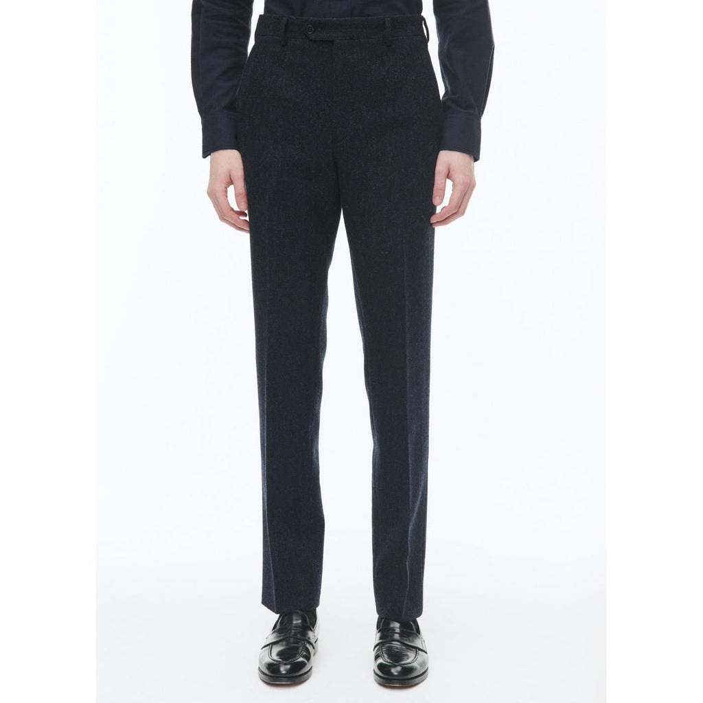 Pantalón slim fit de tweed de lana virgen - Azul