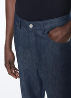 Fursac - Pantalon Flare En Toile De Coton Denim - Indigo - Homme