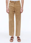 Fursac - Pantalon En Cuir Suède - Beige - Homme